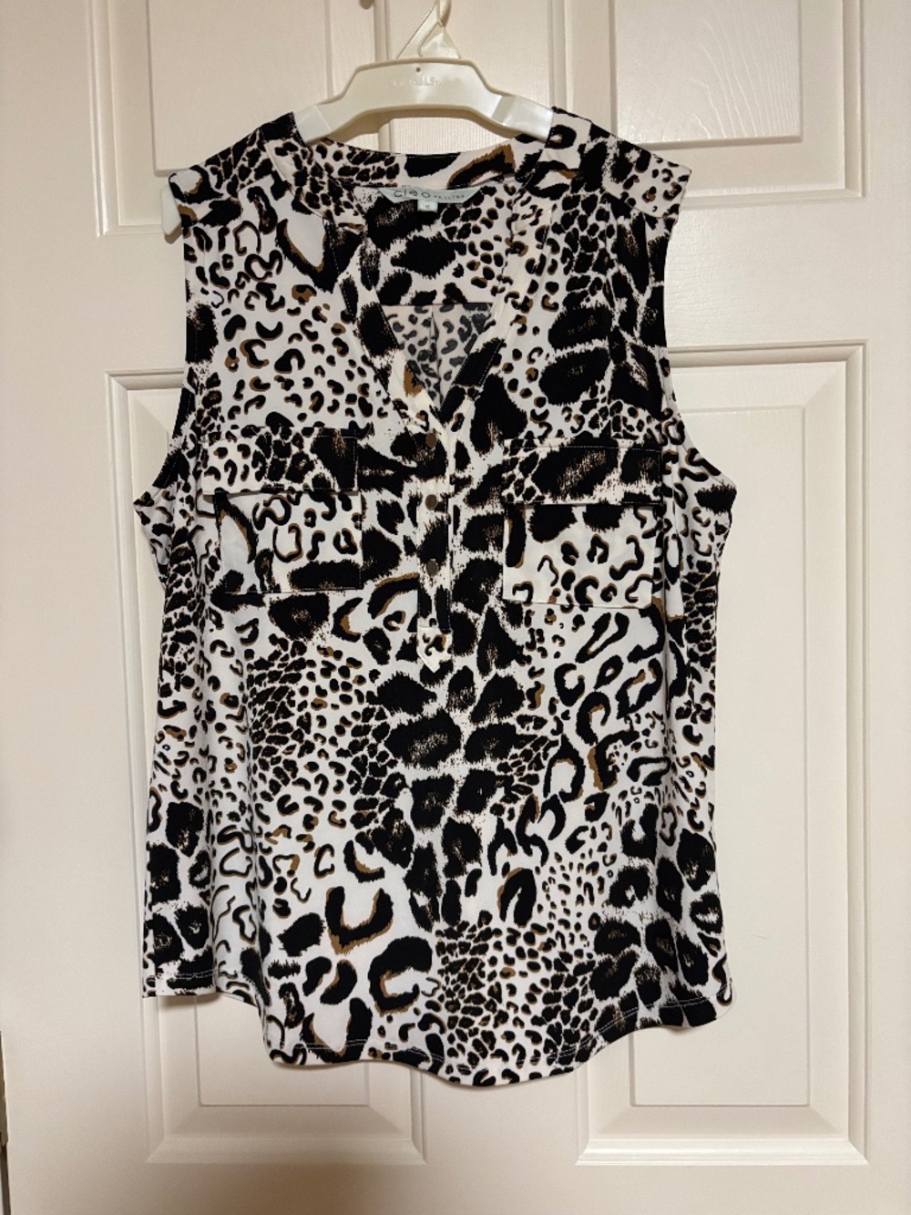 Cleo Leopard Print Sleeveless Top